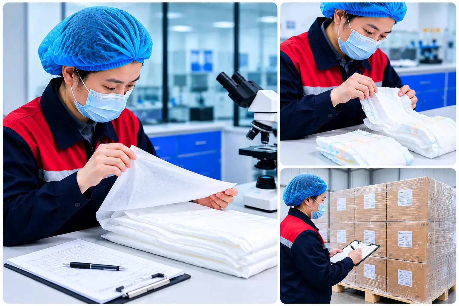 Diaper prototype approval and specification refinement during quality control inspection