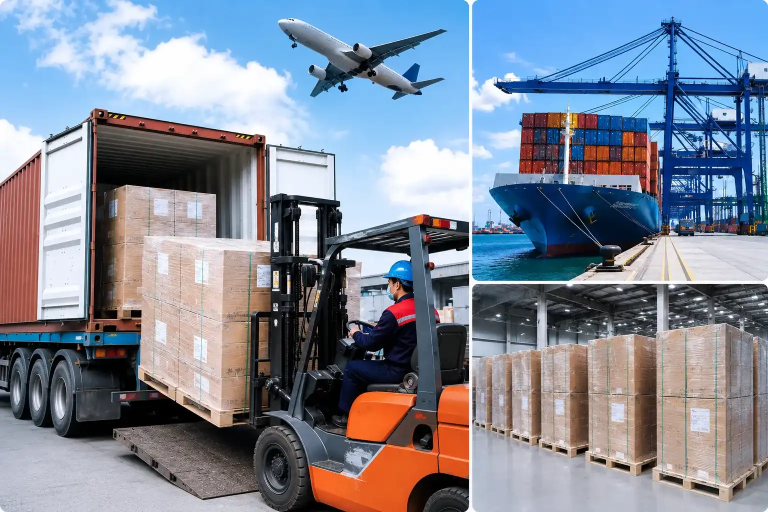 Global shipment and container loading of custom hygiene products for international market launch