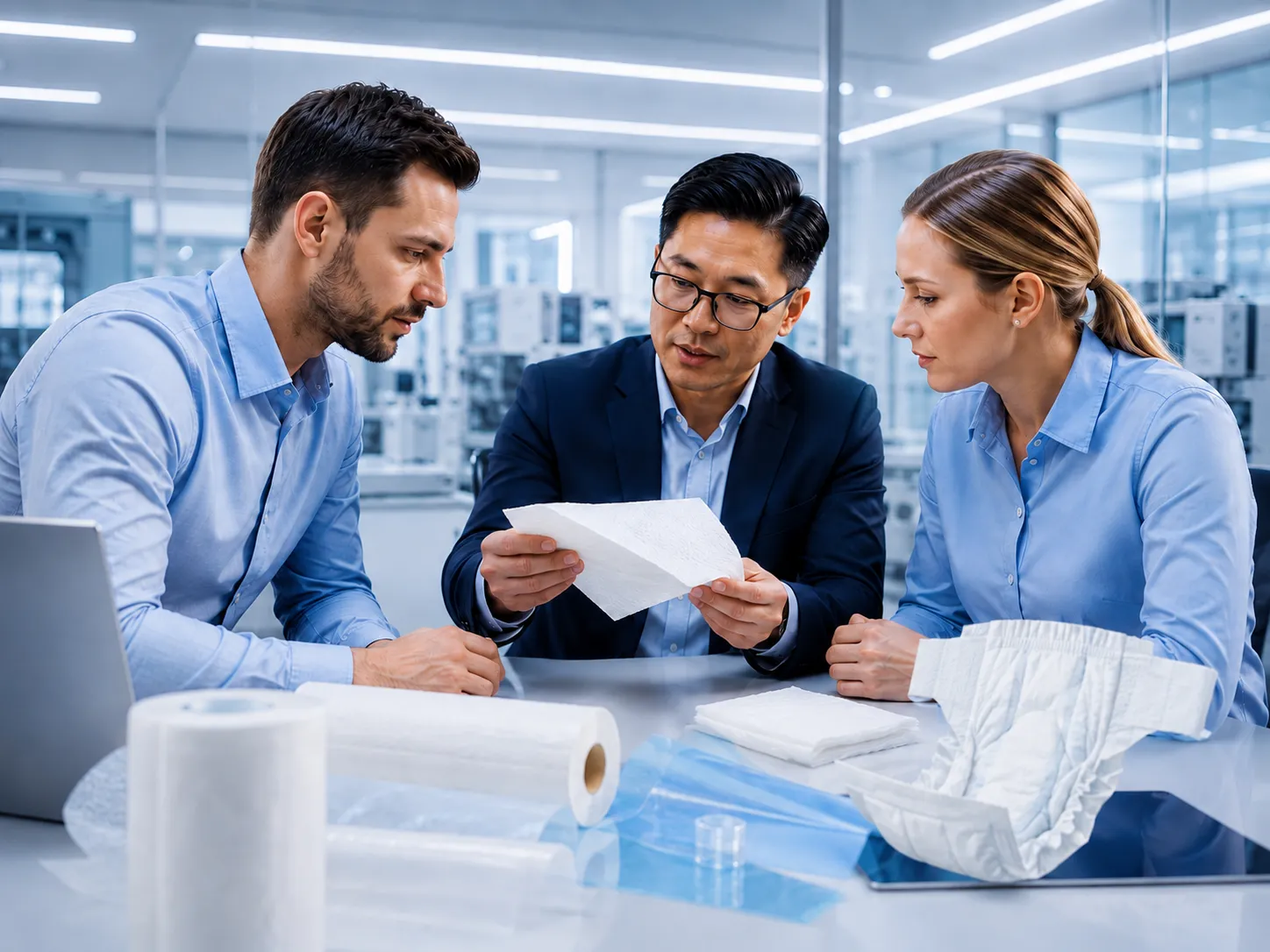 Hygiene raw material technical consultation and nonwoven fabric selection for diaper manufacturing