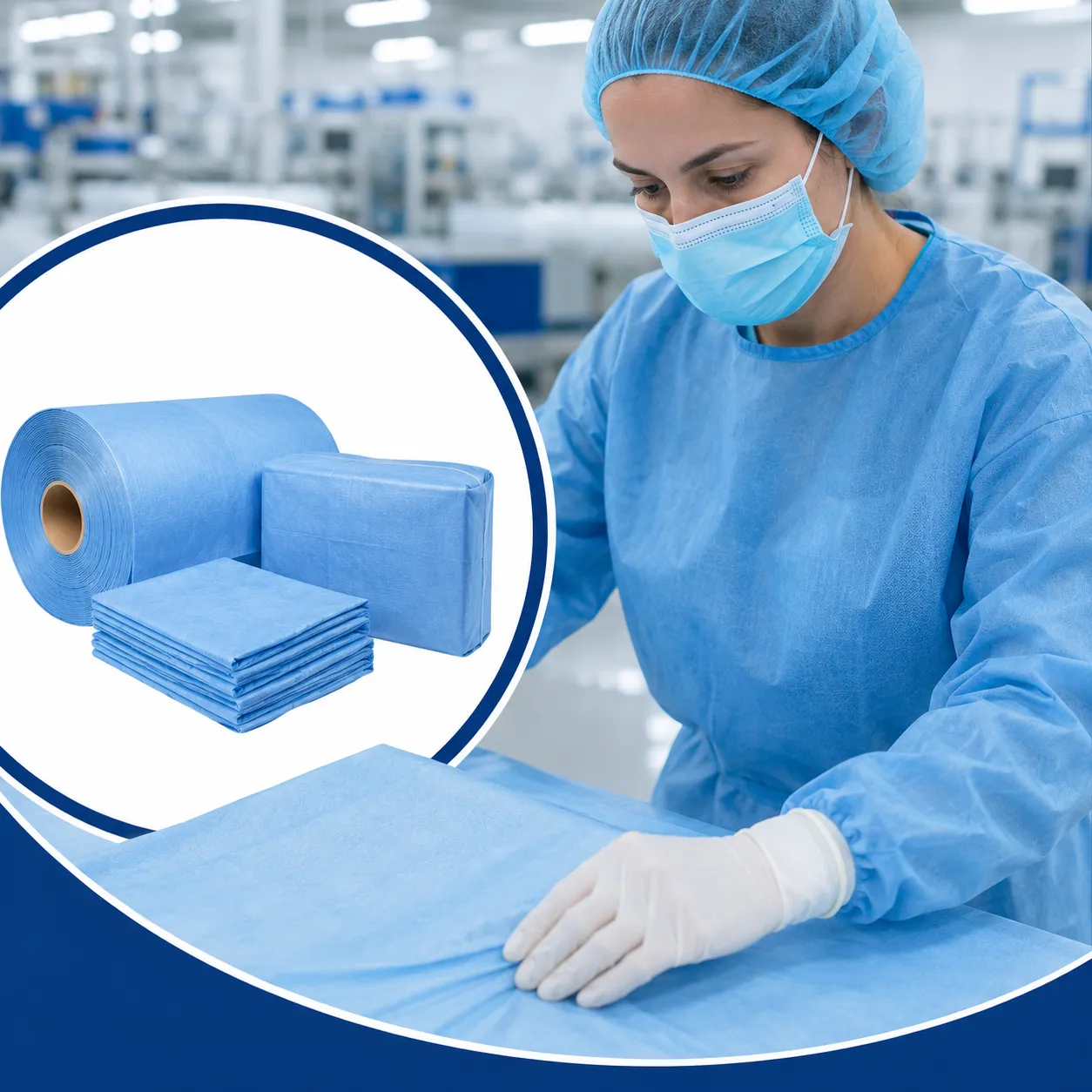Medical nonwoven fabric supply for FDA certified surgical gown manufacturing and PPE case study