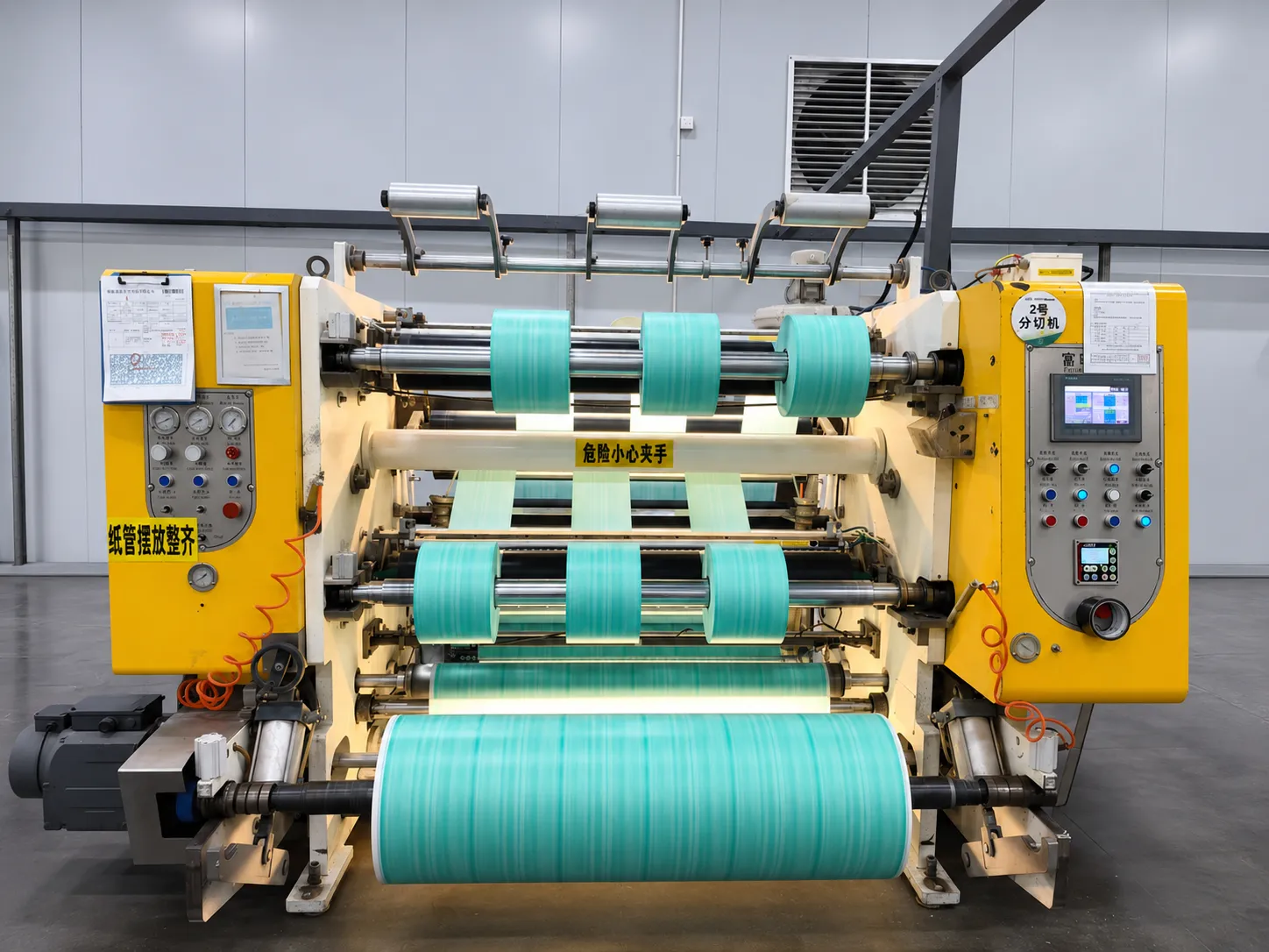 High-precision hygiene film slitting and converting line for diaper material customization