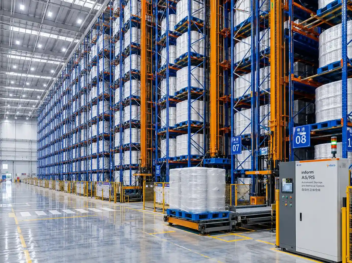 Urightmaterials Automated High Bay Warehouse With Asrs System For High Capacity Storage And Efficient Logistics Of Hygiene Raw Materials