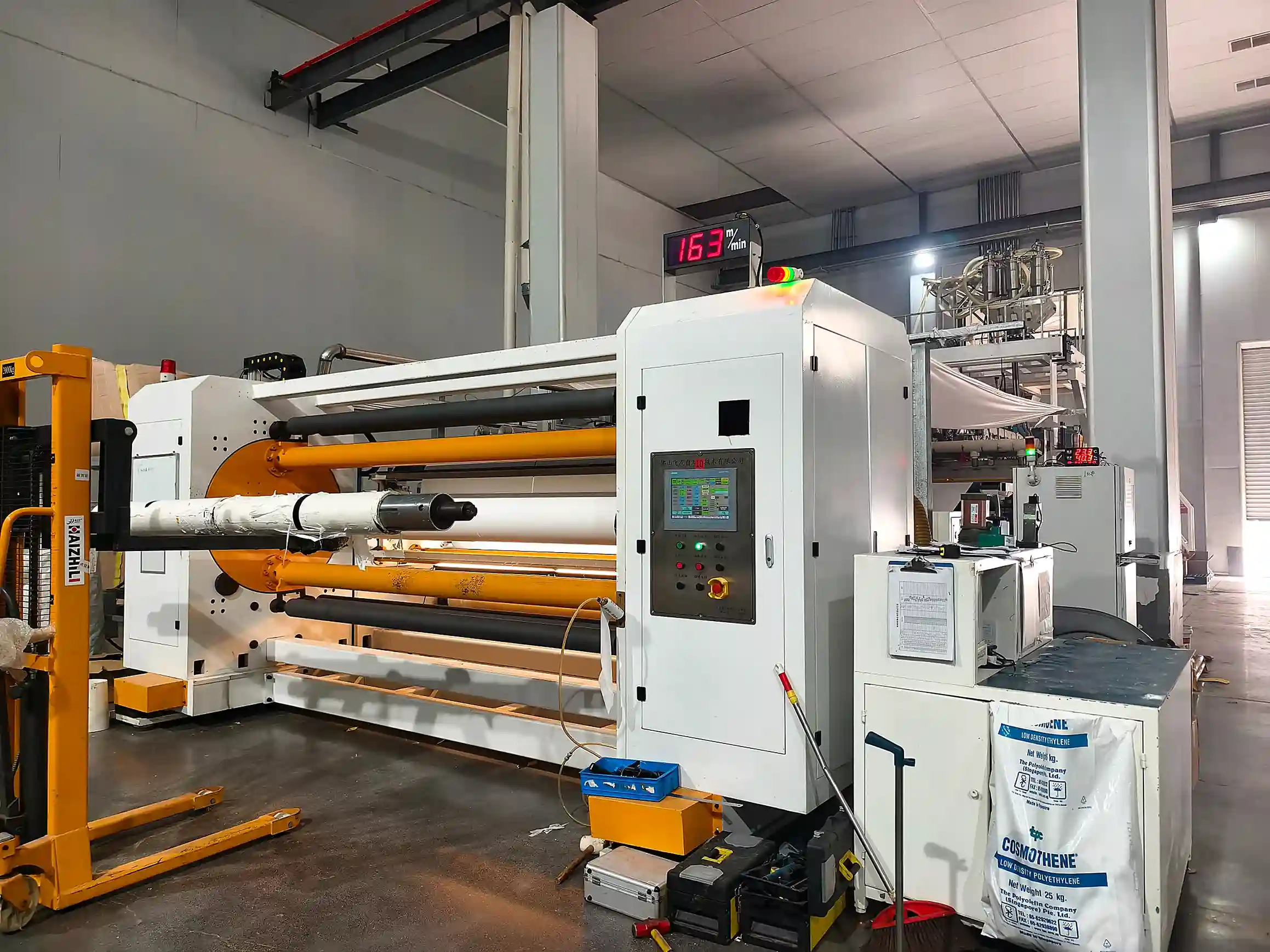 Urightmaterials High Speed Pe Film Slitting Rewinding Machine