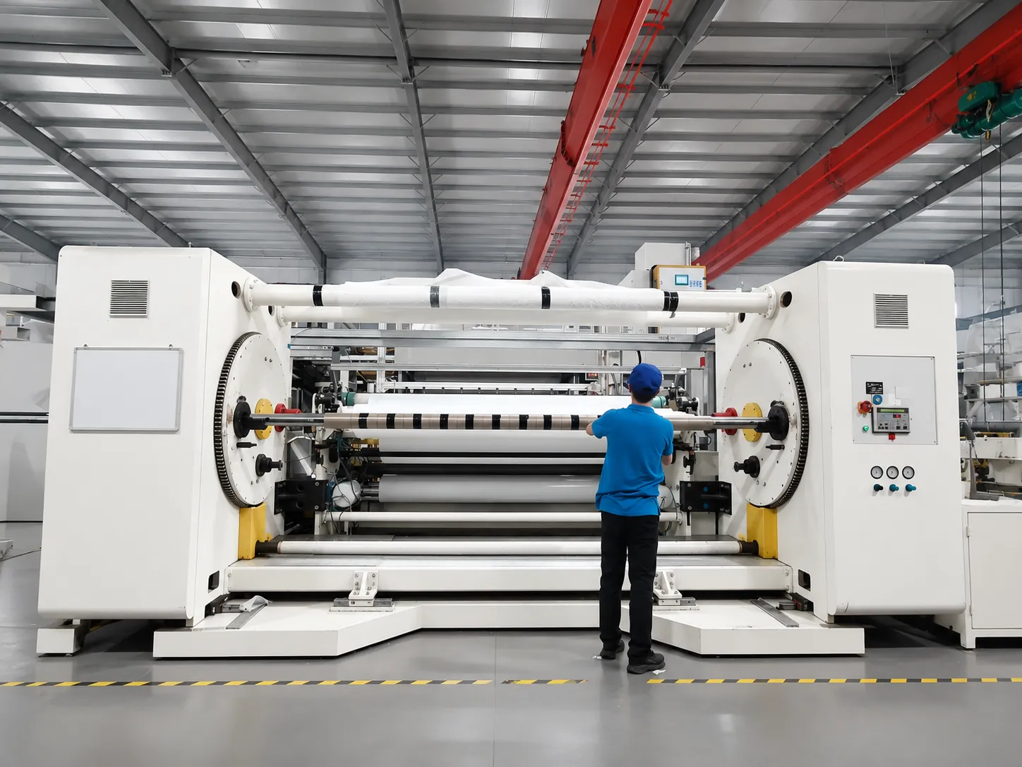 urightmaterials high-speed precision slitting and rewinding machine for high-capacity production of hygiene raw materials